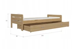 Komfortní postel BART + rošt + matrace ZDARMA