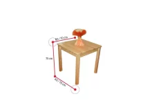 Dřevěný stůl WOOD, čtvercový