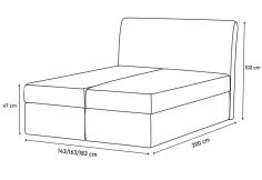 Čalouněná postel boxspring AZTEC