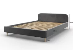 Čalouněná postel LIFE + rošt + matrace, 160x200
