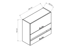 Kuchyňská skříňka horní prosklená OREIRO
