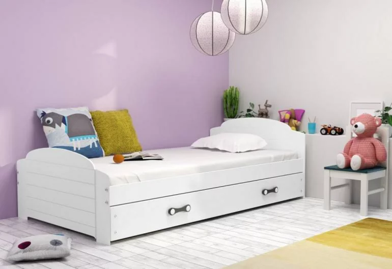 Detská posteľ DOUGY P1 + úložný priestor + matrac + rošt ZADARMO