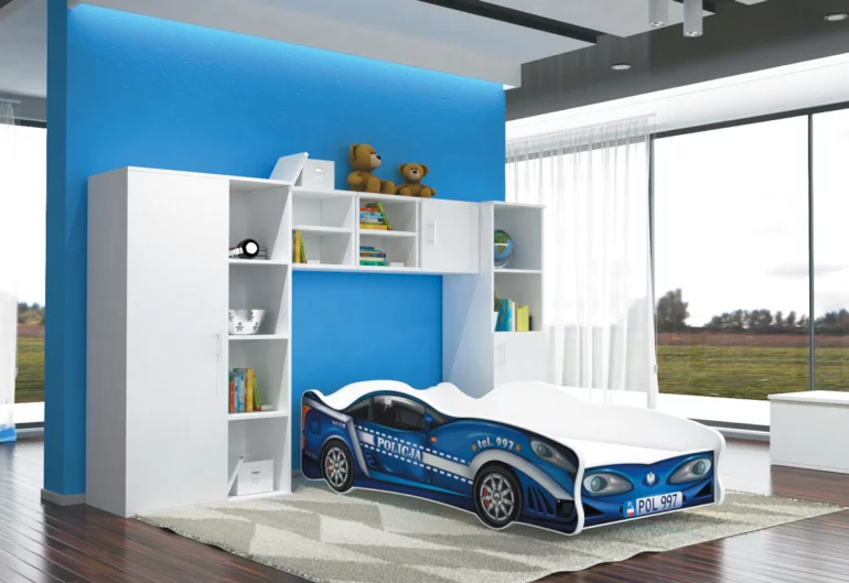Detská posteľ AUTO FLASH + matrac + rošt ZADARMO, 80x160 cm, VZOR 11 Car 997