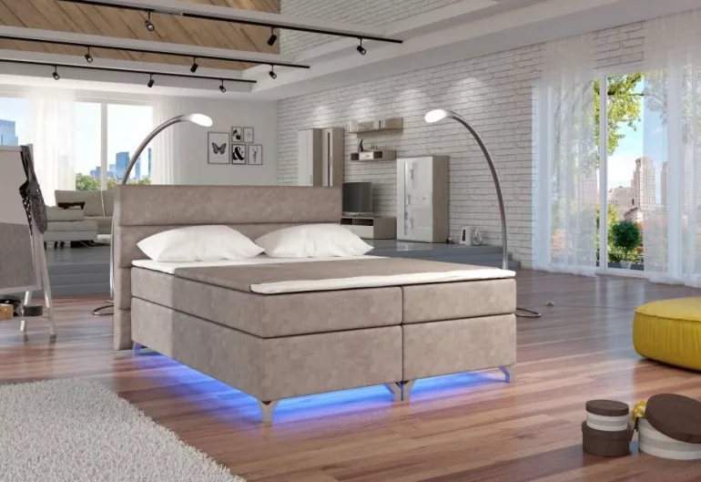 Čalúnená posteľ BASILIO, bez LED, 160x200 cm, dora 22