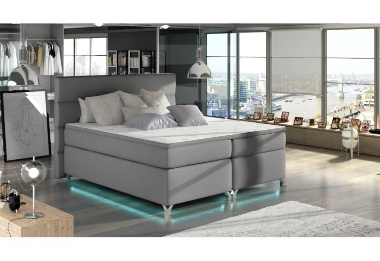 Čalúnená posteľ BASILIO, bez LED, 180x200 cm, soft 029