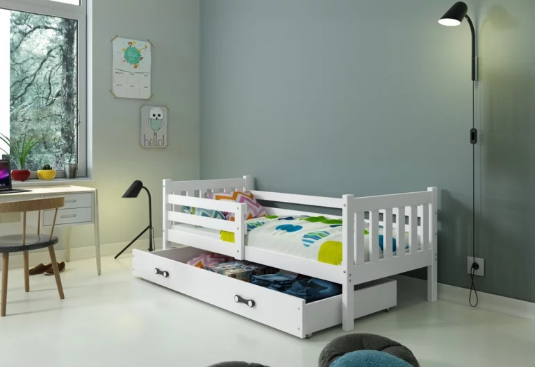 Detská posteľ RINOCO P1 + úložný priestor + matrac + rošt ZADARMO