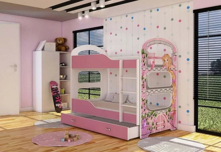 Detská poschodová posteľ PATRIK 2 + matrac + rošt ZADARMO