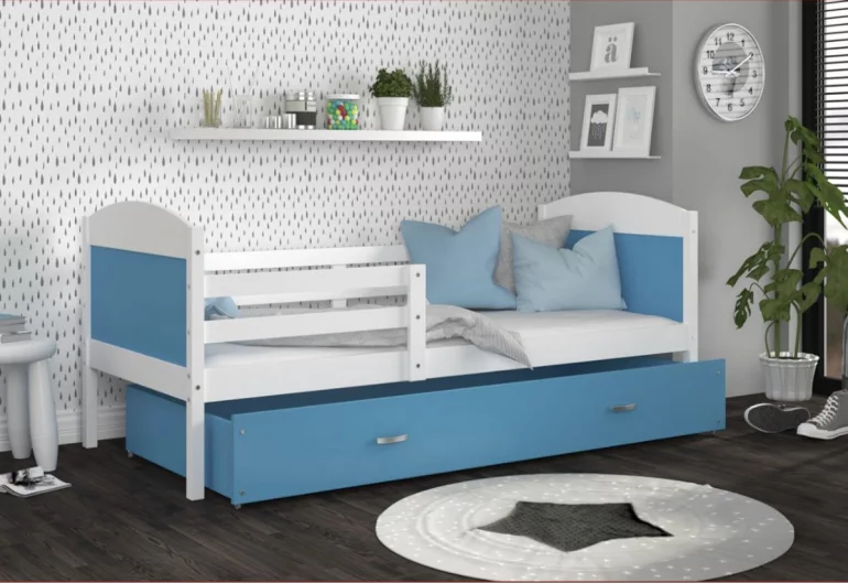 Detská posteľ MATES P1 COLOR + úložný priestor + matrac + rošt ZADARMO