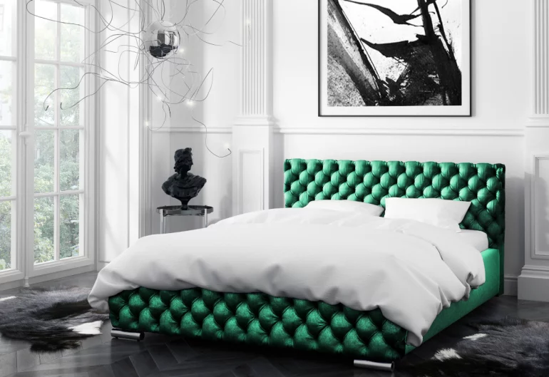 Čalúnená posteľ RAFO s matracom, 180x200