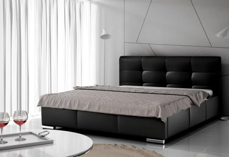 Čalúnená posteľ ZILA s matracom, 180x200