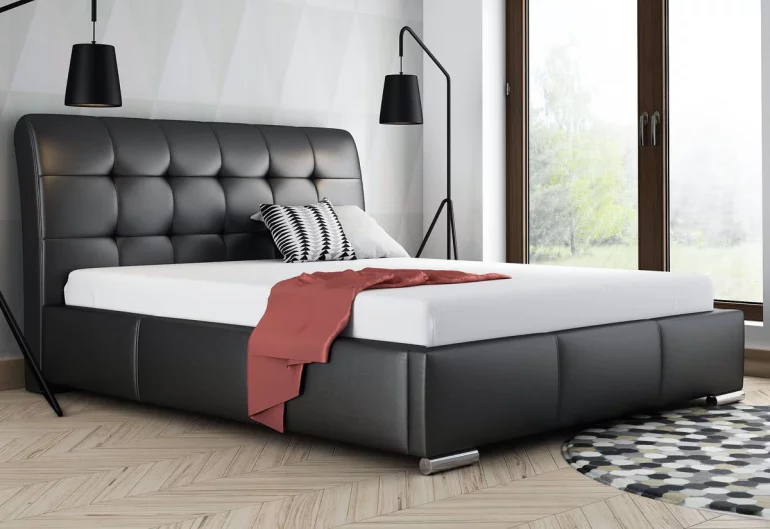 Čalúnená posteľ BERAM s matracom, 160x200
