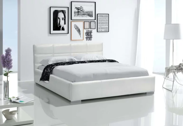 Čalúnená posteľ PEGGY s matracom, 180x200
