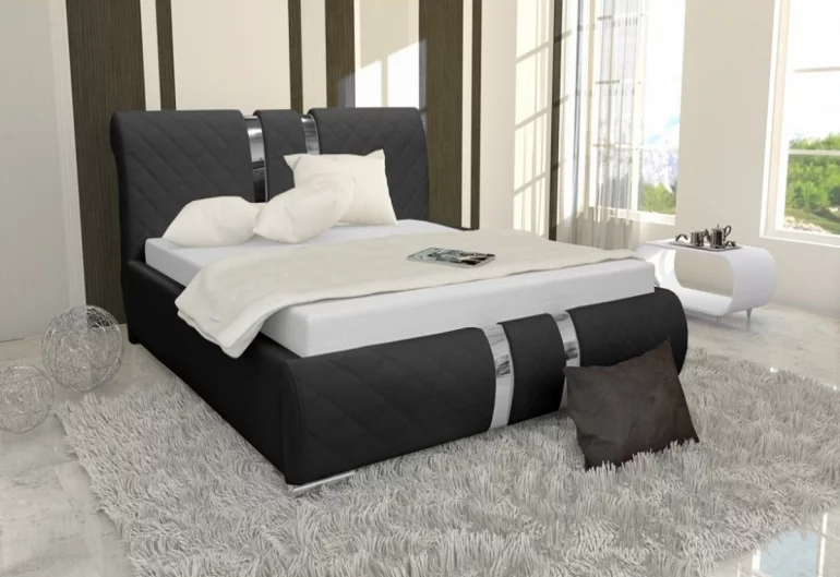 Čalúněná posteľ DINA s matracom, 160x200