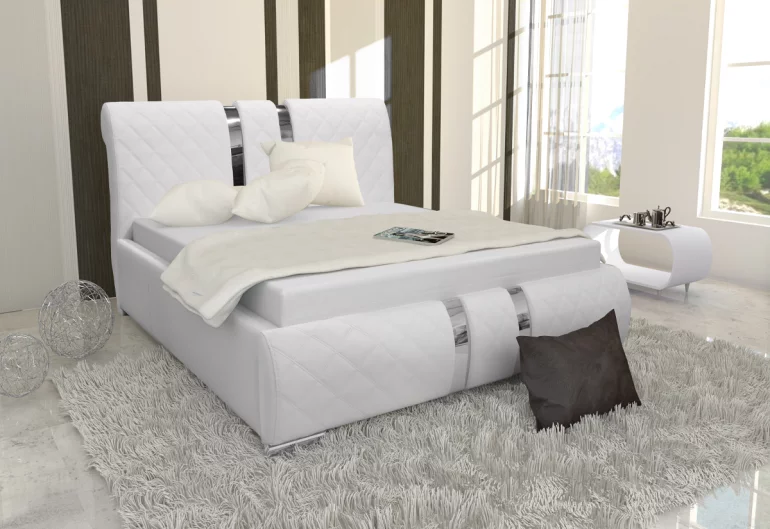 Čalúněná posteľ DINA s matracom, 200x200