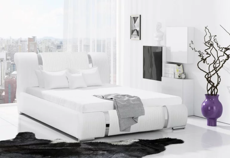 Čalúněná posteľ VIKI s matracom, 140x200