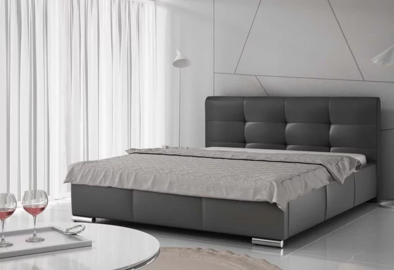 Čalúnená posteľ ZILA s matracom, 200x200