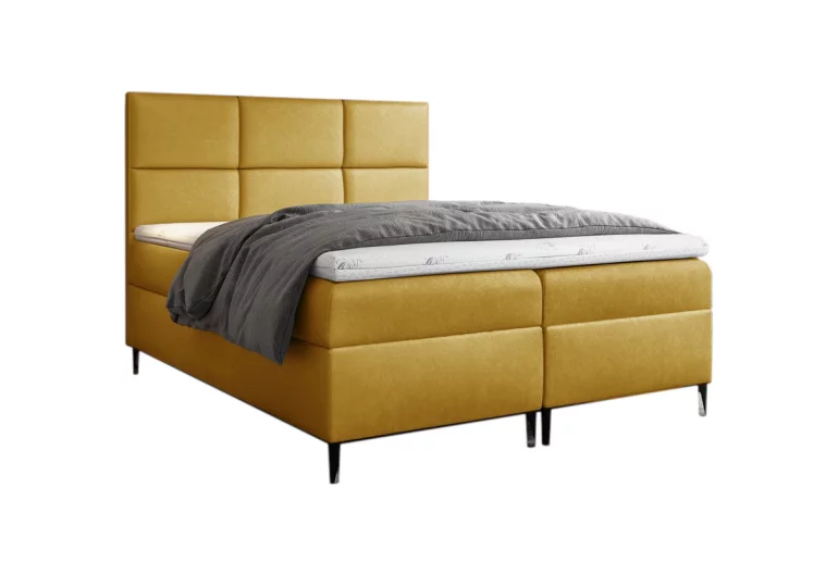 Čalúnená posteľ boxspring GRETA + úložný priestor + topper