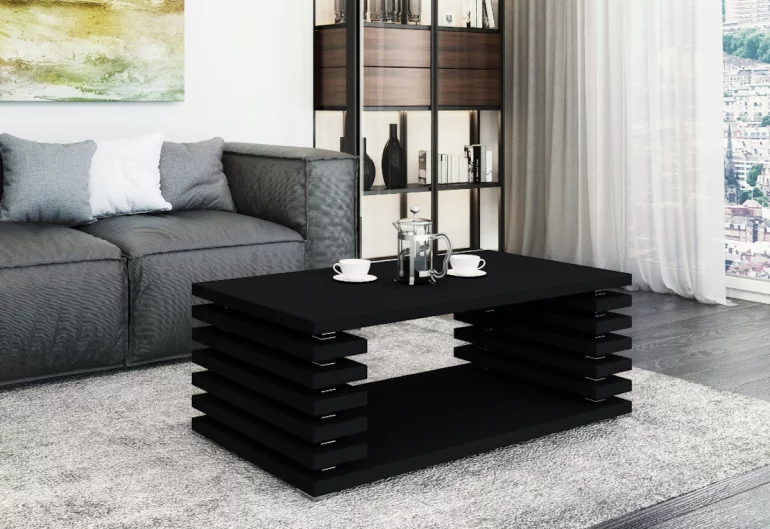 Konferenčný stolík  DOURO, 120x44x60 cm, čierny