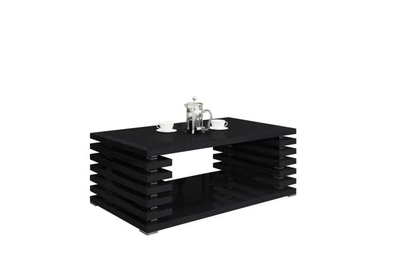 Konferenčný stolík  DOURO, 120x44x60 cm, čierny lesk
