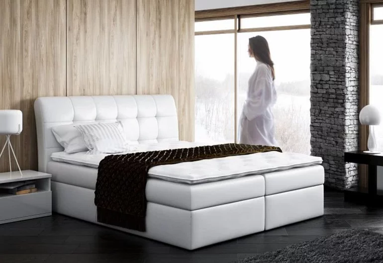 Čalúnená posteľ  AMIGO + topper, 120x200, madryt 160