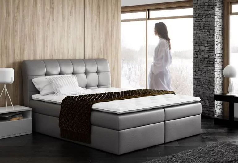 Čalúnená posteľ  AMIGO + topper, 140x200, madryt 190