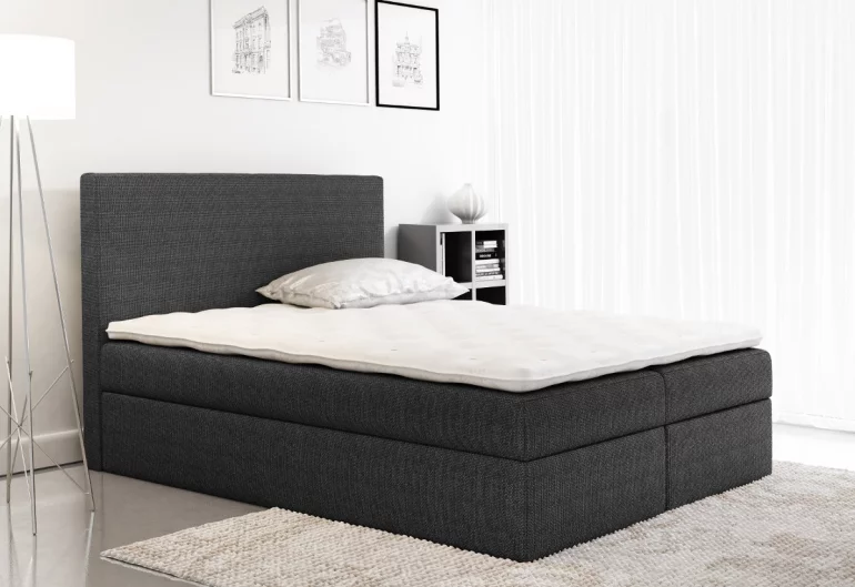 Čalúnená posteľ CASI + úložný priestor + topper