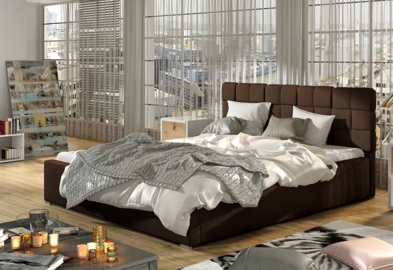 Manželská posteľ UNDER + rošt, 160x200, soft 66