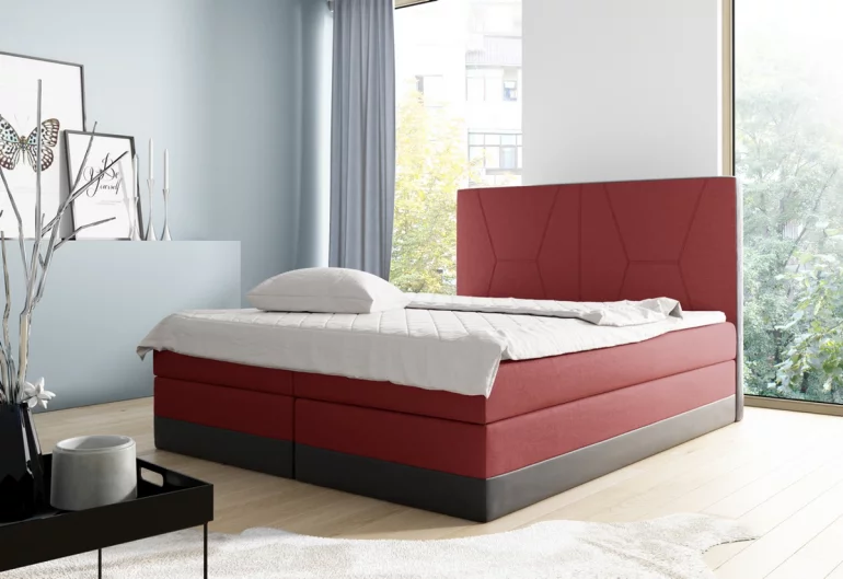 Čalúnená posteľ SNAKE + úložný priestor + topper