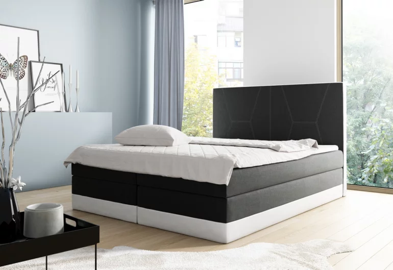 Čalúnená posteľ SNAKE + topper, 120x200, inari 100/soft 17