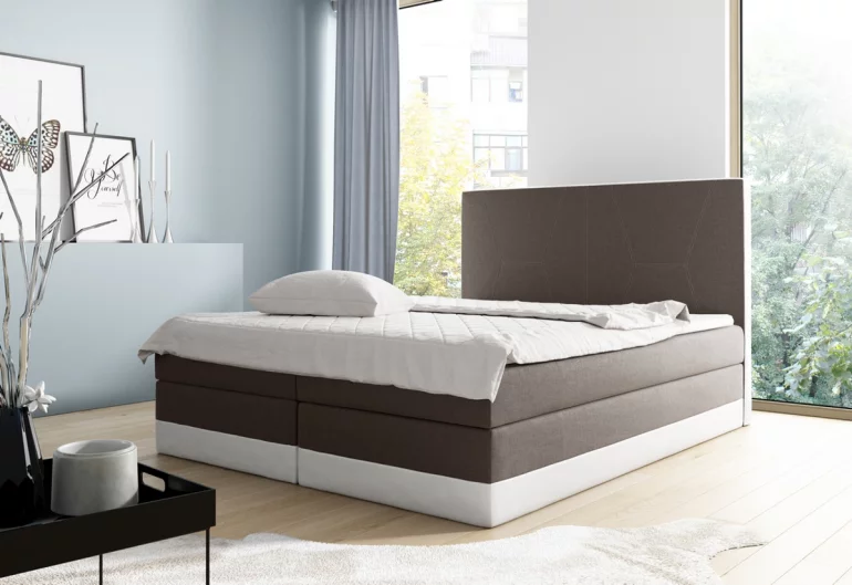 Čalúnená posteľ SNAKE + topper, 180x200, inari 28/soft 17