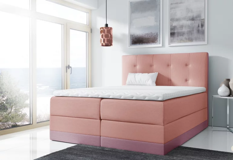 Čalúnená posteľ CAESAR + úložný priestor + topper