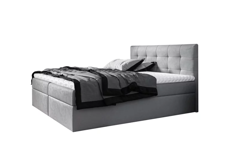 Čalúnená posteľ boxspring BRIGITE + úložný priestor + topper