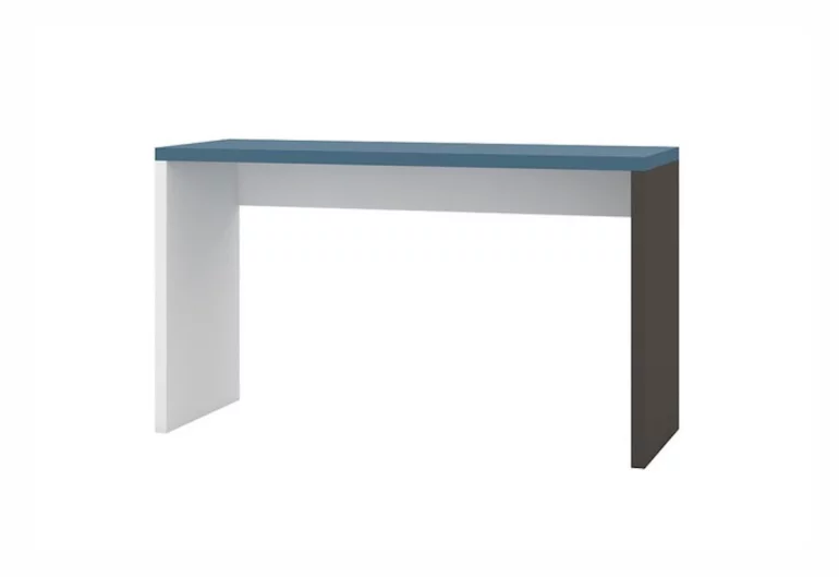 Písací stôl ASET YOUNG (03), 130x75x50, biela/sivá/modrá