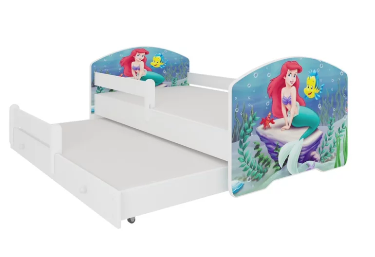 Detská posteľ MOSES II so zábranou, 160x80, vzor m5, Ariel